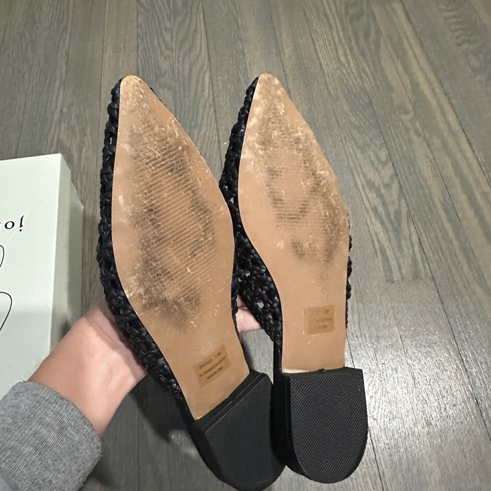 Joie Black Woven Mules - Picture 5 of 5